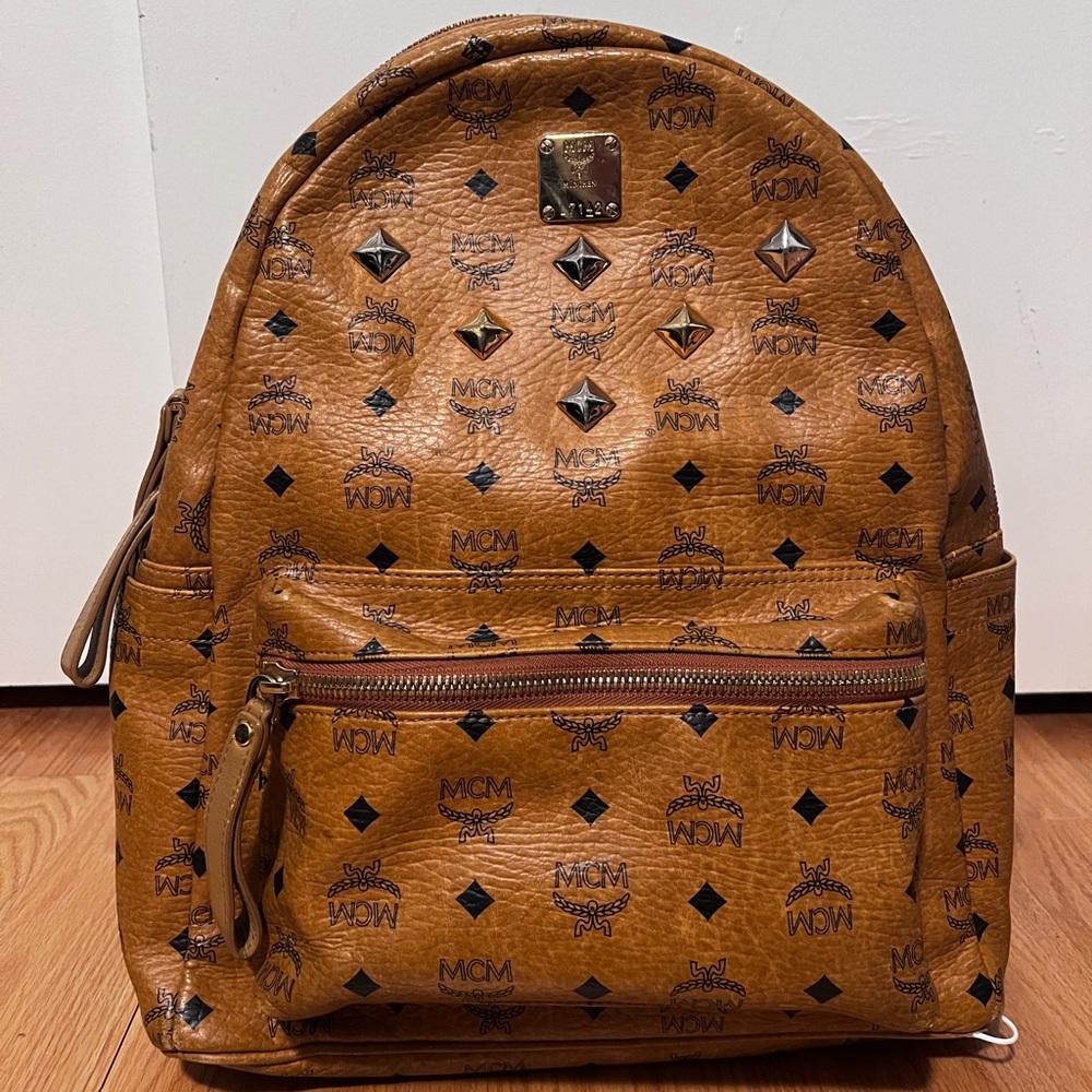 MCM studs backpack